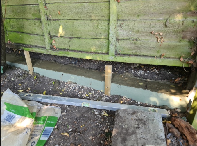 Footing poured