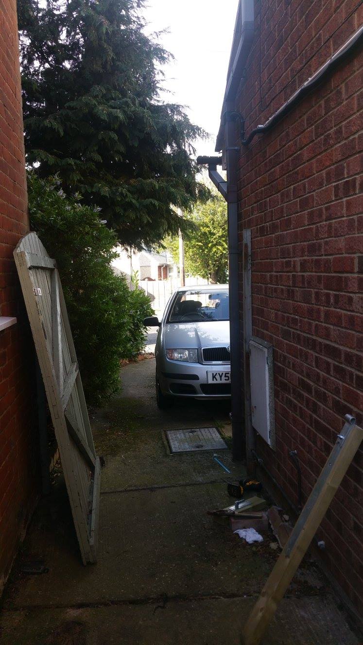 Old gate before replacement