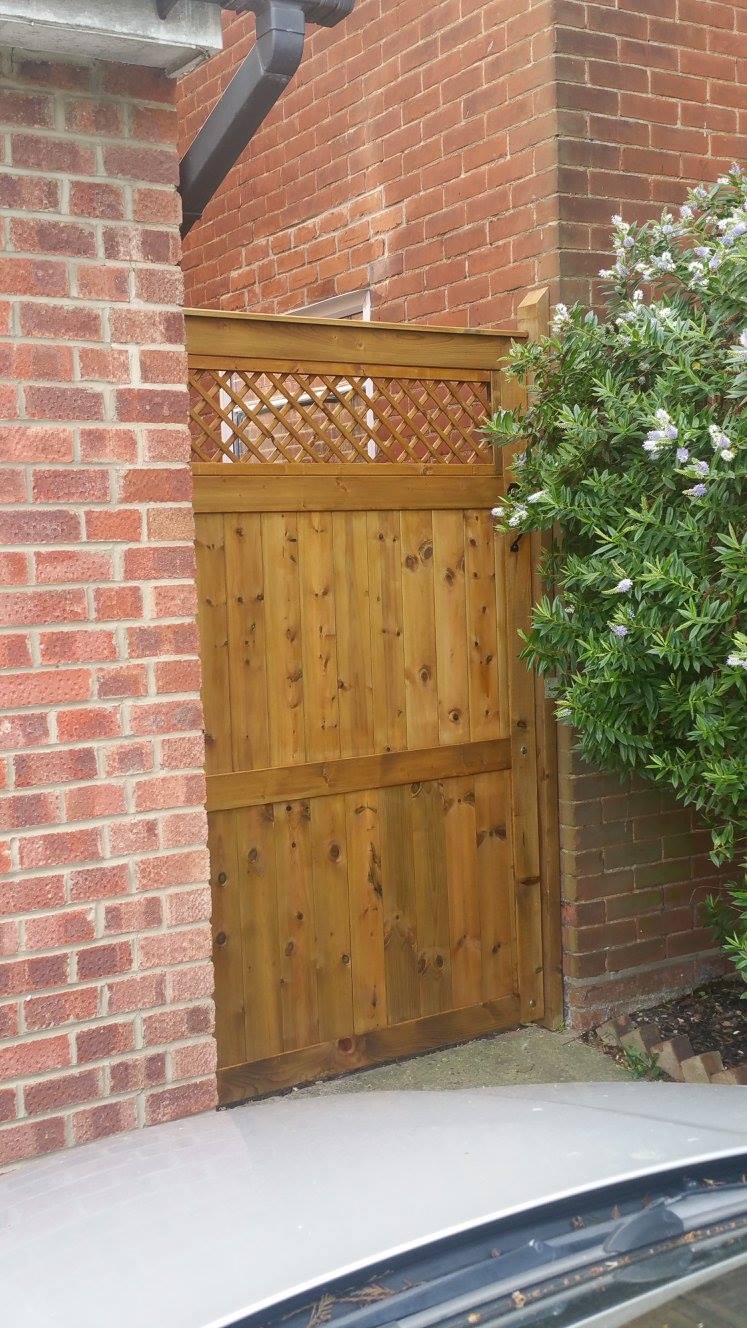 Completed gate front view