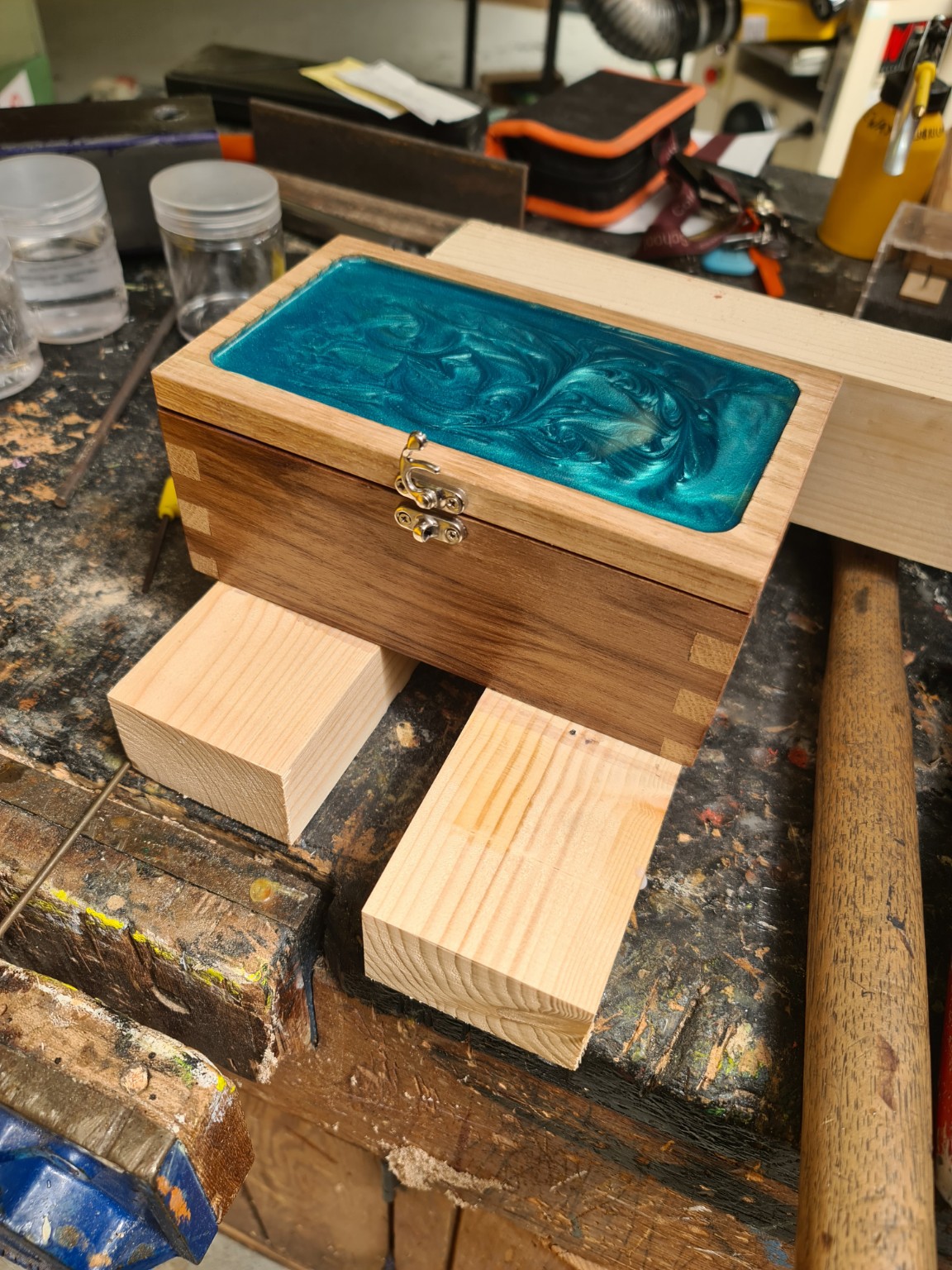 Finished jewellery box in the workshop