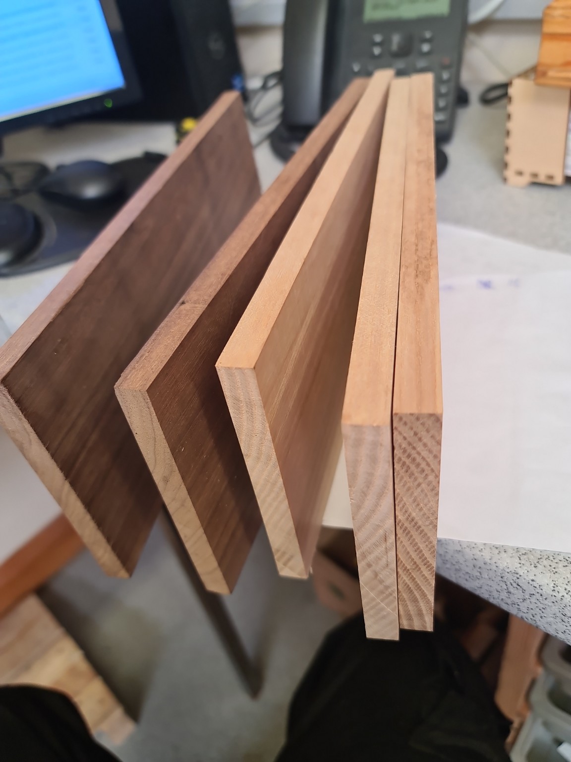 Prepared timber stock for the jewellery box